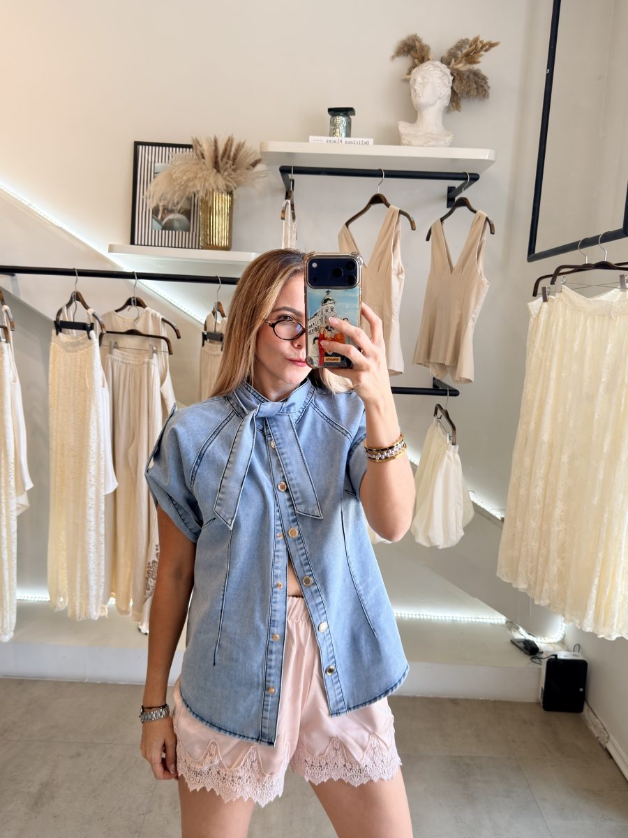 BLUSA DENIM CORBATÍN - Imagen 7