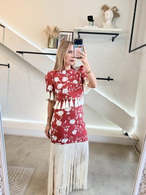 CONJUNTO FLECOS BORDADO RED