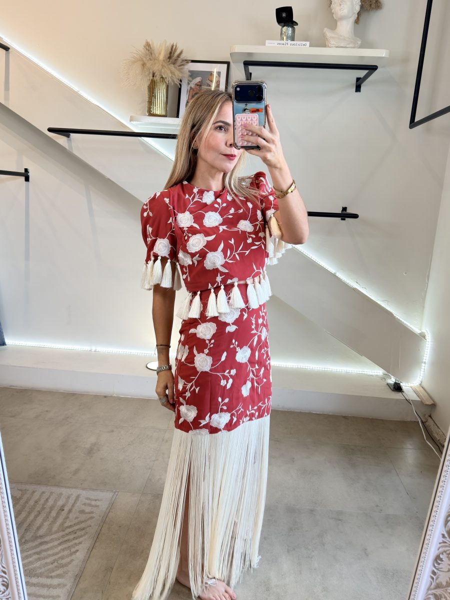 CONJUNTO FLECOS BORDADO RED - Imagen 5