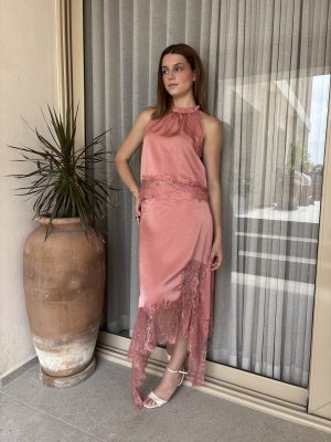 CONJUNTO FALDA LACE PINK