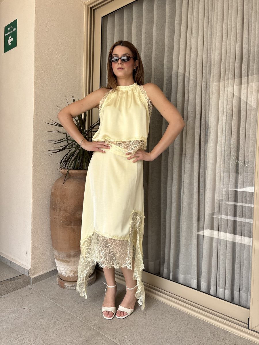 CONJUNTO FALDA LACE YELLOW - Imagen 2