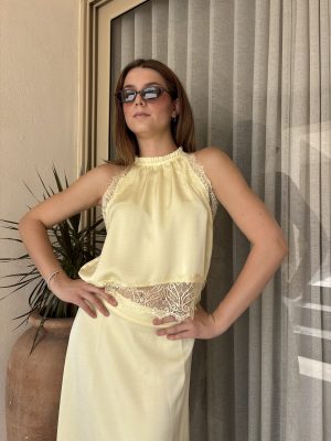 CONJUNTO FALDA LACE YELLOW