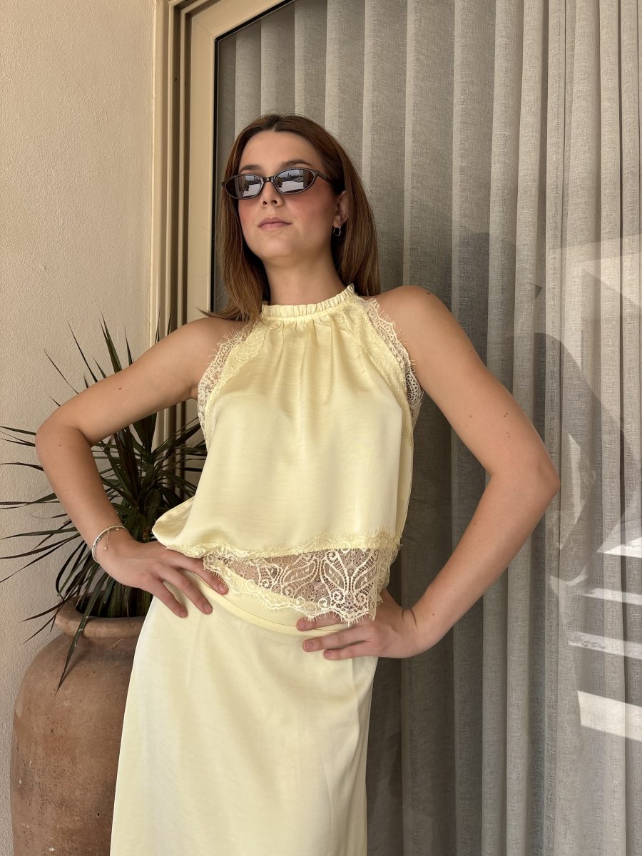 CONJUNTO FALDA LACE YELLOW