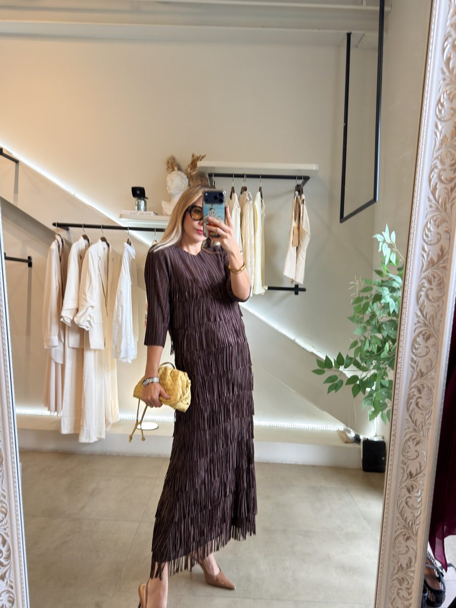 VESTIDO BROWN FLECOS - Imagen 6