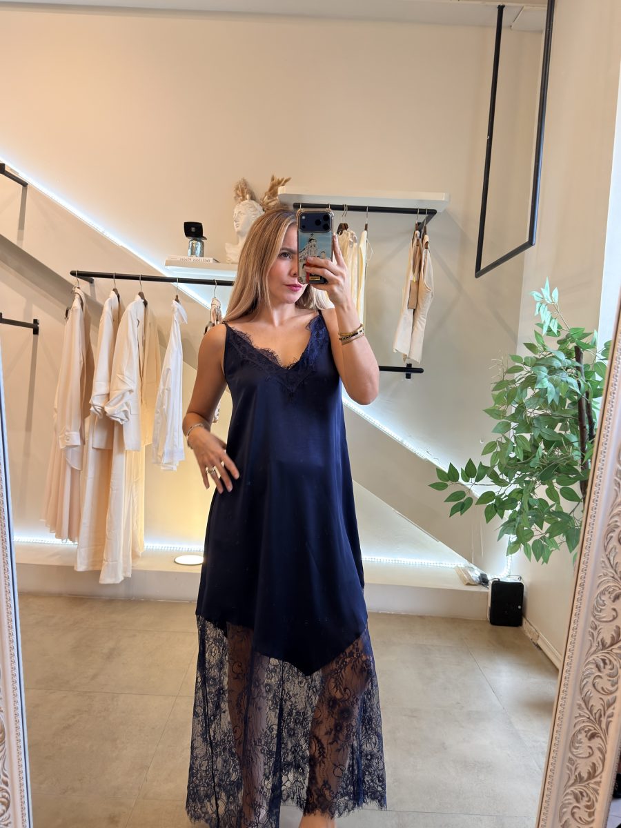VESTIDO SEVILLA ENCAJE BLUE - Imagen 4
