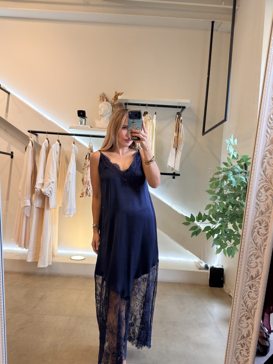 VESTIDO SEVILLA ENCAJE BLUE - Imagen 2