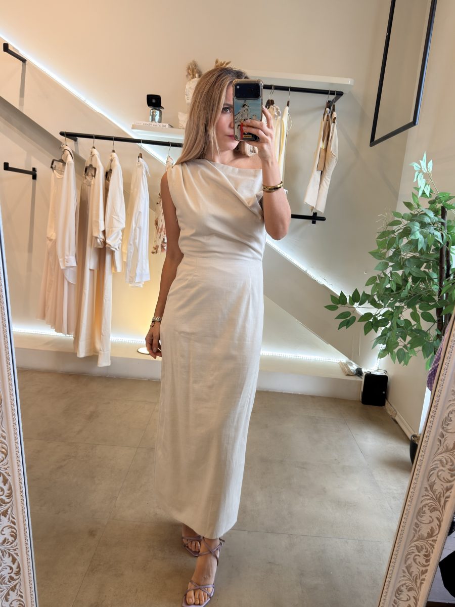 VESTIDO ASIMÉTRICO LINEN - Imagen 3
