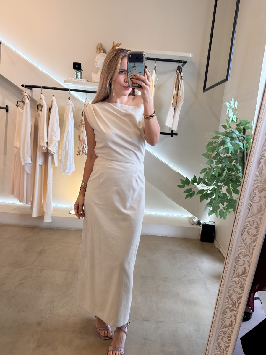 VESTIDO ASIMÉTRICO LINEN - Imagen 4