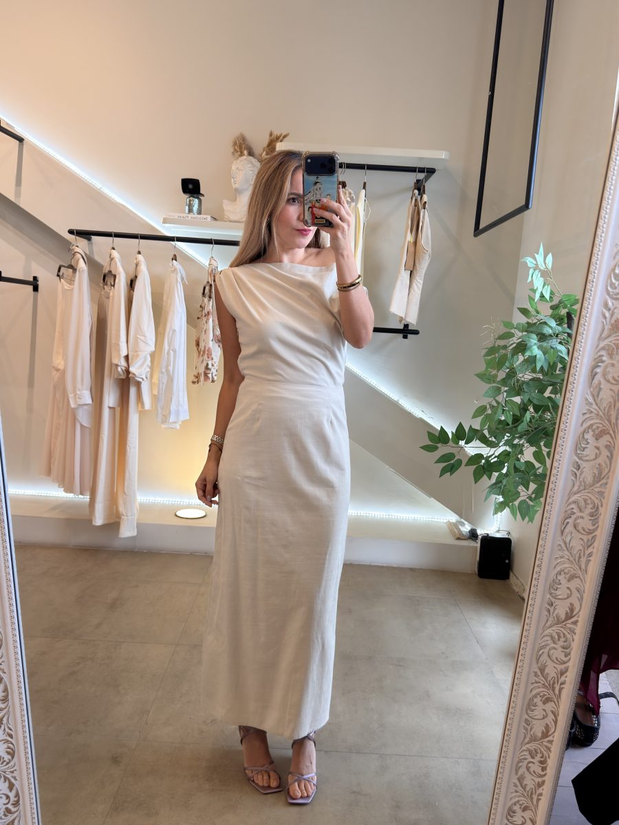 VESTIDO ASIMÉTRICO LINEN - Imagen 2