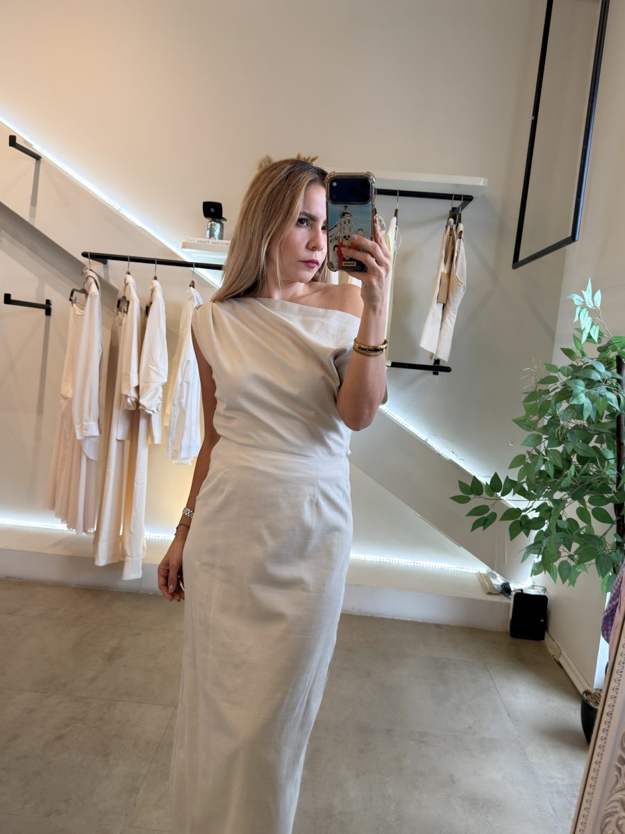 VESTIDO ASIMÉTRICO LINEN - Imagen 6