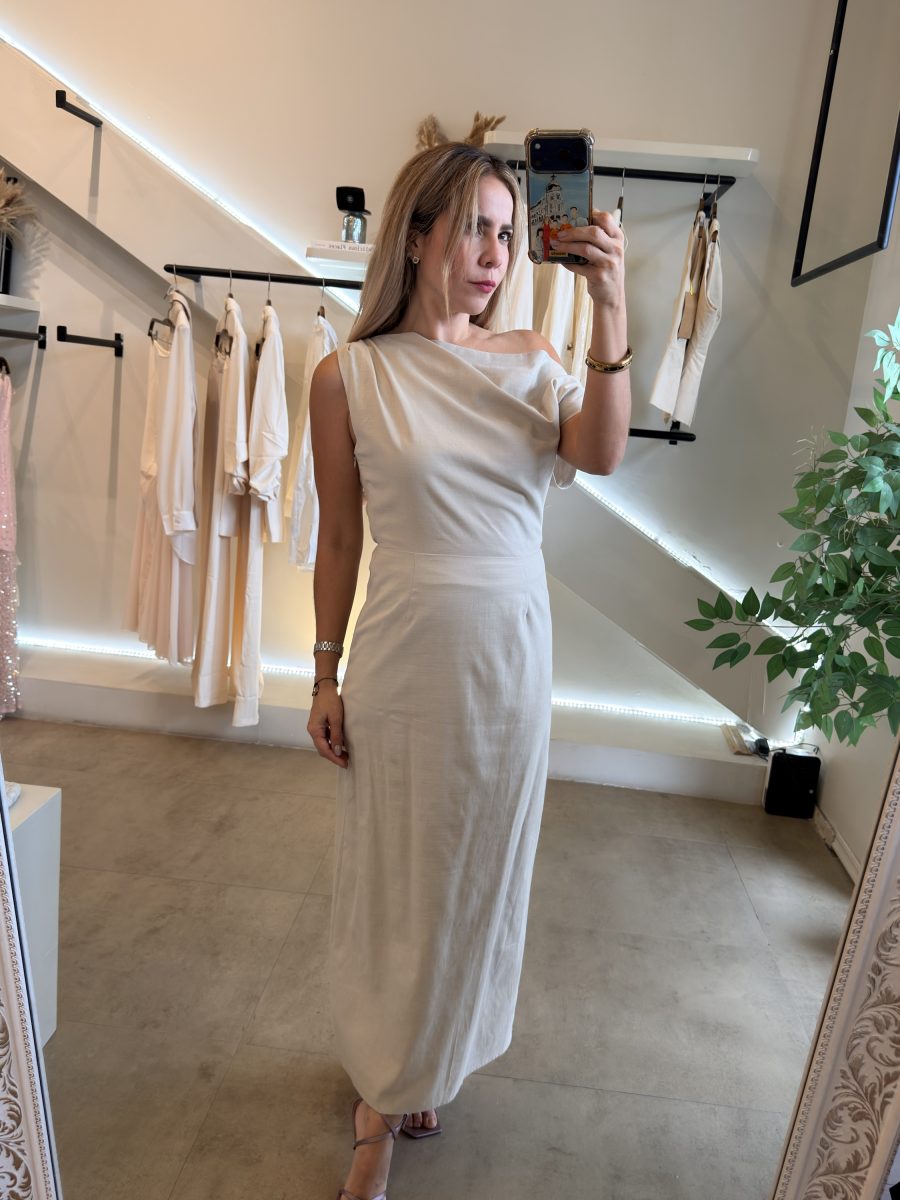 VESTIDO ASIMÉTRICO LINEN - Imagen 5