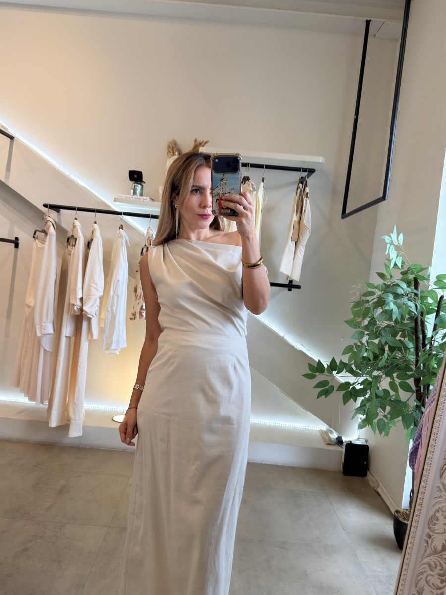 VESTIDO ASIMÉTRICO LINEN - Imagen 7