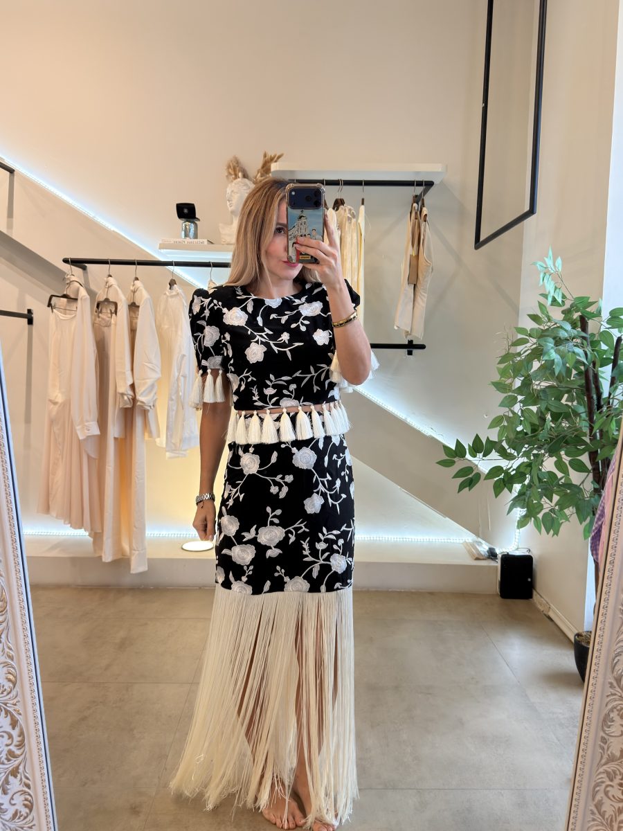 CONJUNTO FLECOS BORDADO BLACK - Imagen 6