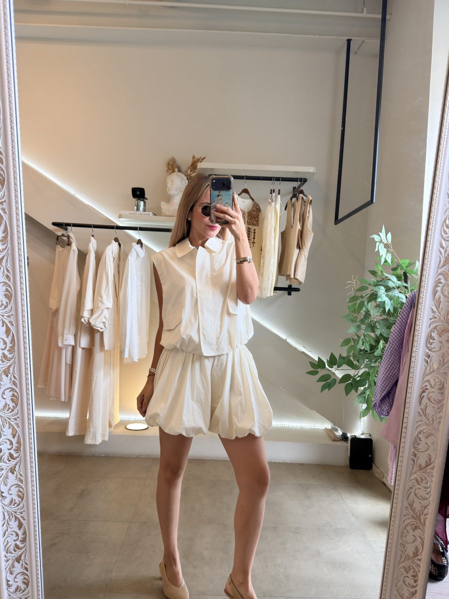 CONJUNTO SHORT GLOBO IVORY - Imagen 8