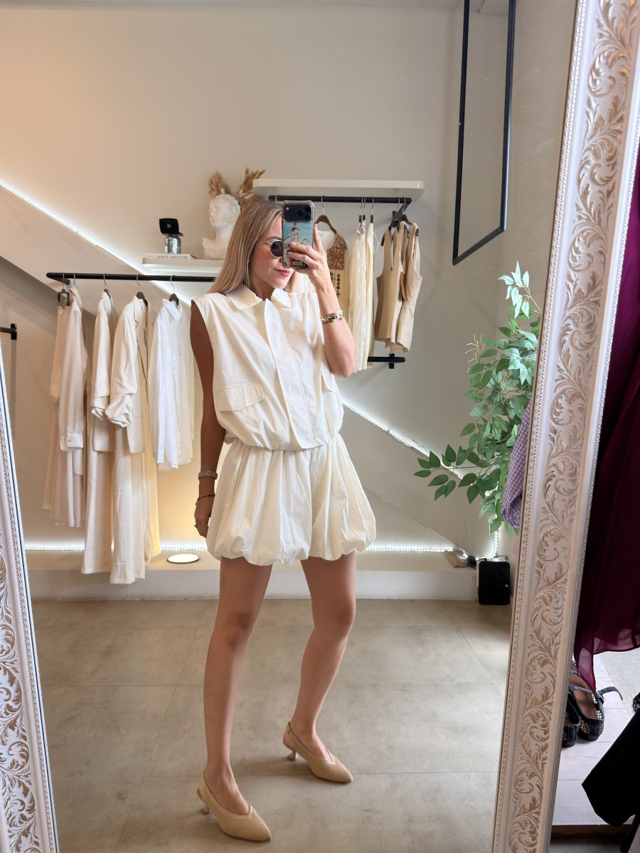 CONJUNTO SHORT GLOBO IVORY - Imagen 7
