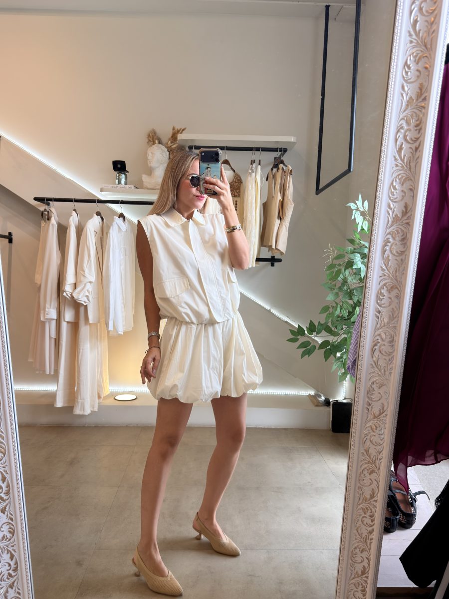 CONJUNTO SHORT GLOBO IVORY - Imagen 11