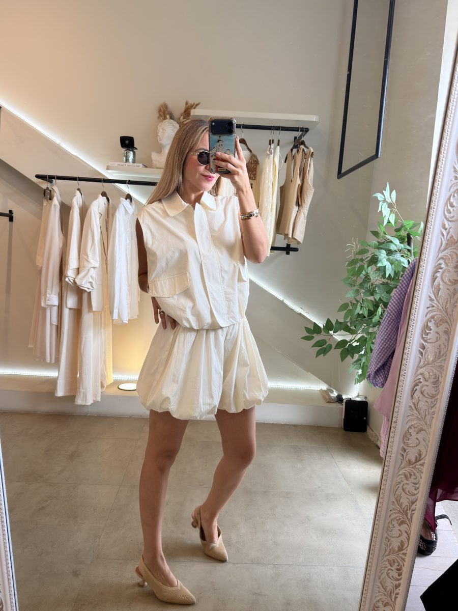 CONJUNTO SHORT GLOBO IVORY - Imagen 10