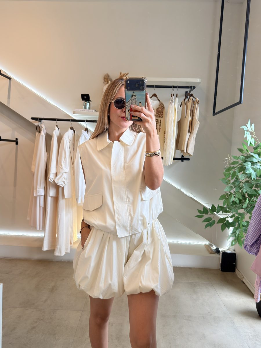 CONJUNTO SHORT GLOBO IVORY - Imagen 9