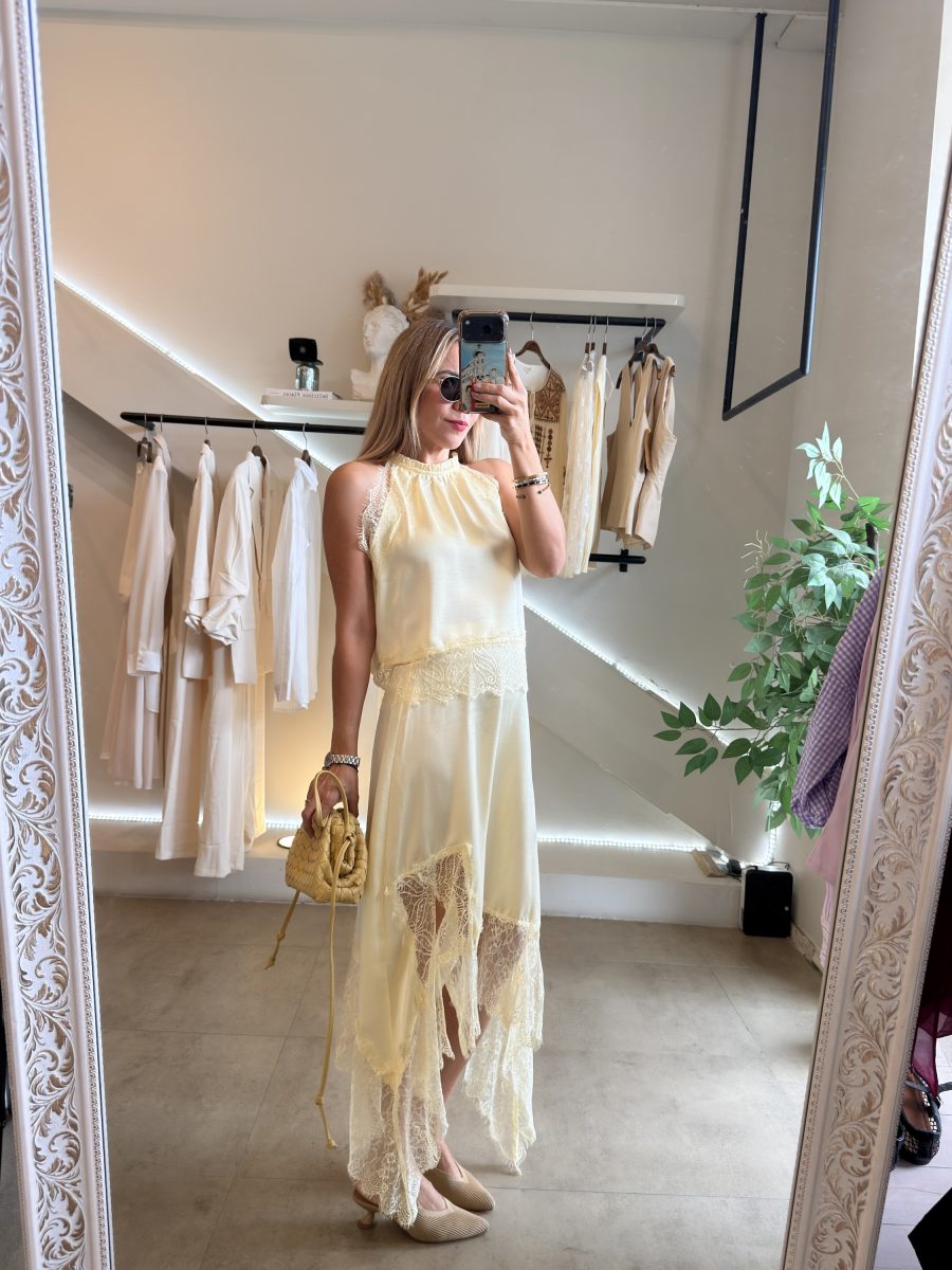 CONJUNTO FALDA LACE YELLOW - Imagen 6