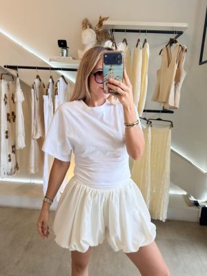 SHORT GLOBO WHITE