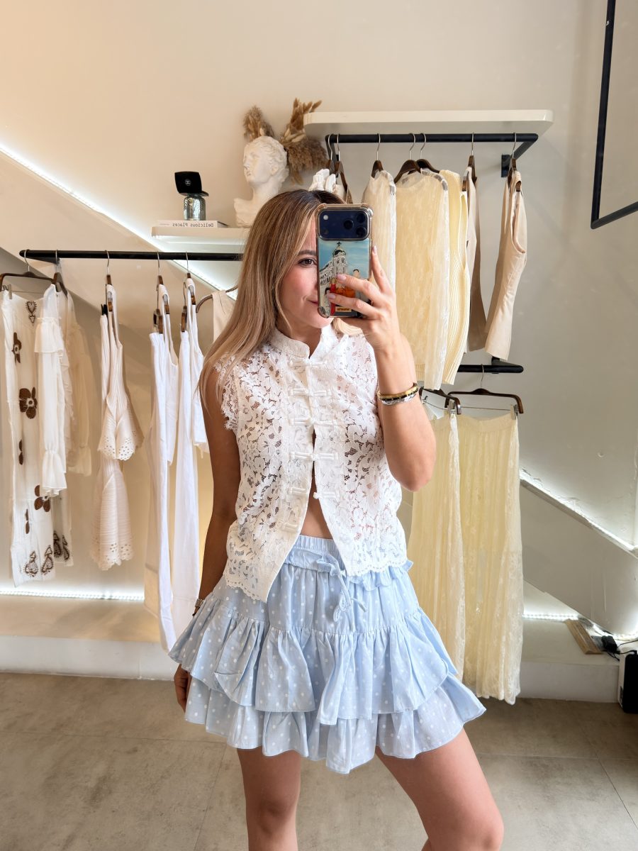 BLUSA NAPOLEÓN ENCAJE WHITE