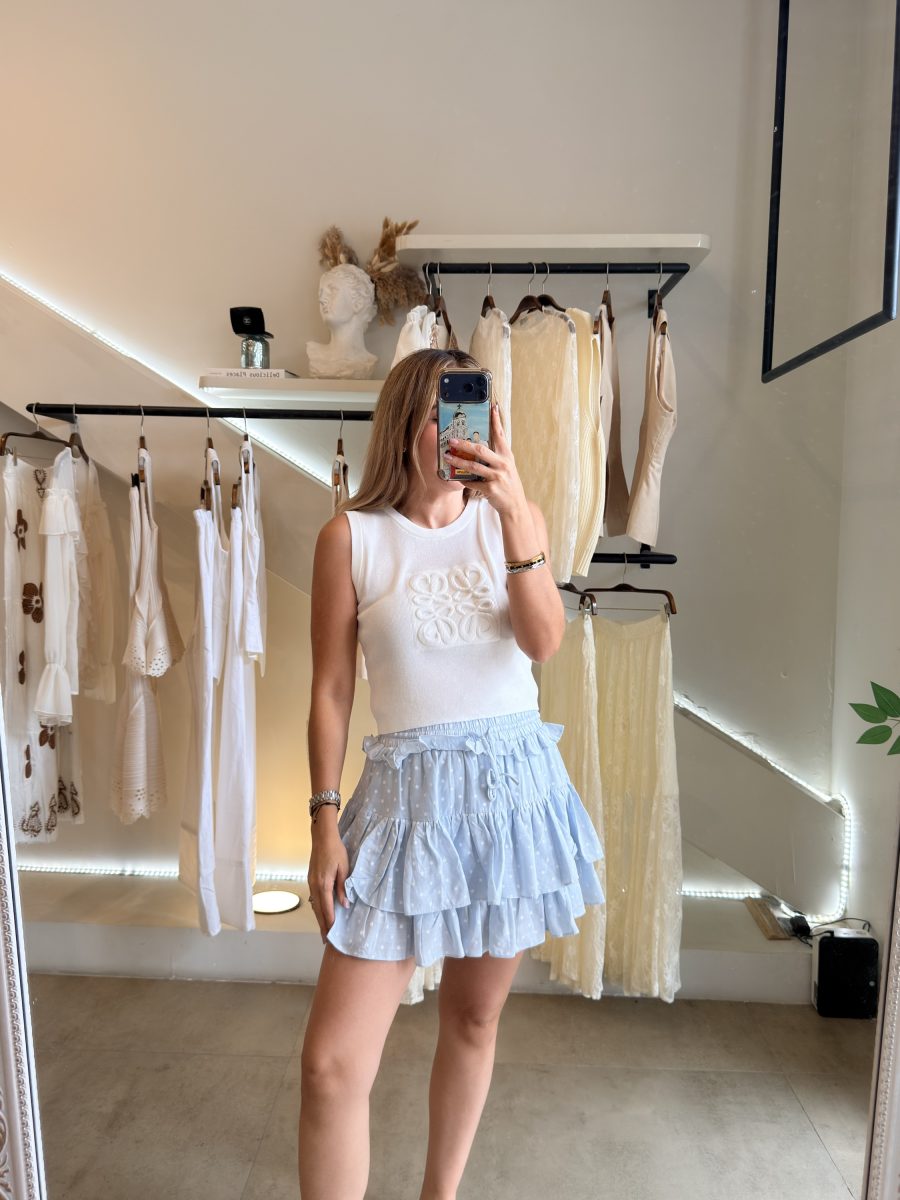 SHORT FALDA BLUE POLKA - Imagen 4