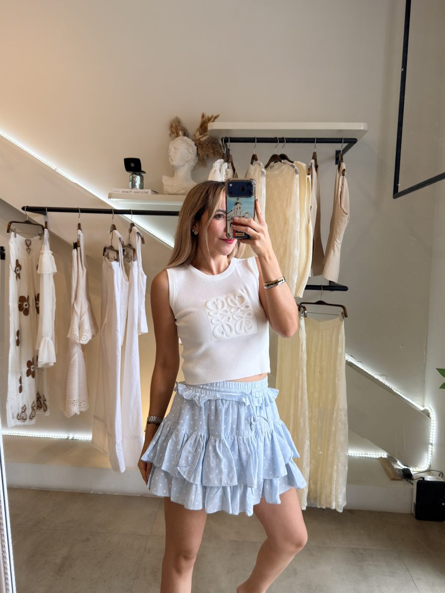 SHORT FALDA BLUE POLKA - Imagen 3