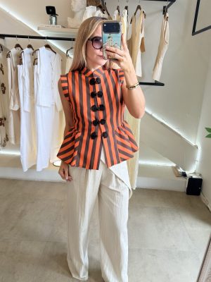 BLUSA JAPANESE ORANGE BROWN