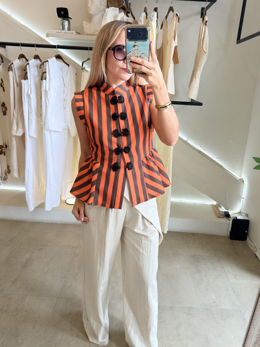 BLUSA JAPANESE ORANGE BROWN