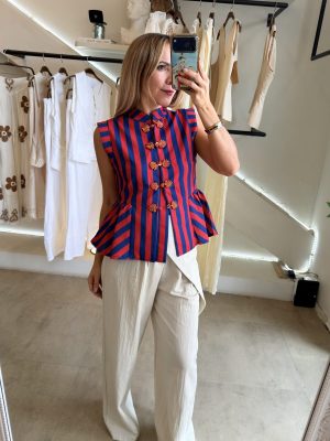 BLUSA JAPANESE BLUE RED