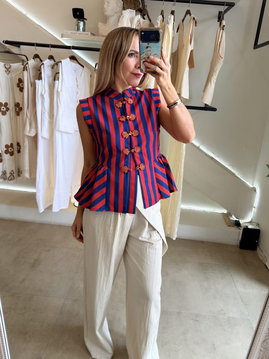BLUSA JAPANESE BLUE RED