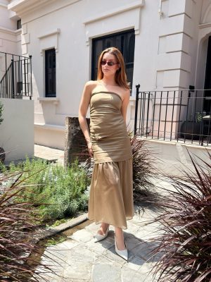CONJUNTO TAUPE FALDA