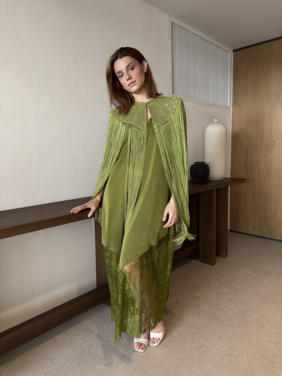 VESTIDO SEVILLA ENCAJE GREEN - Imagen 3