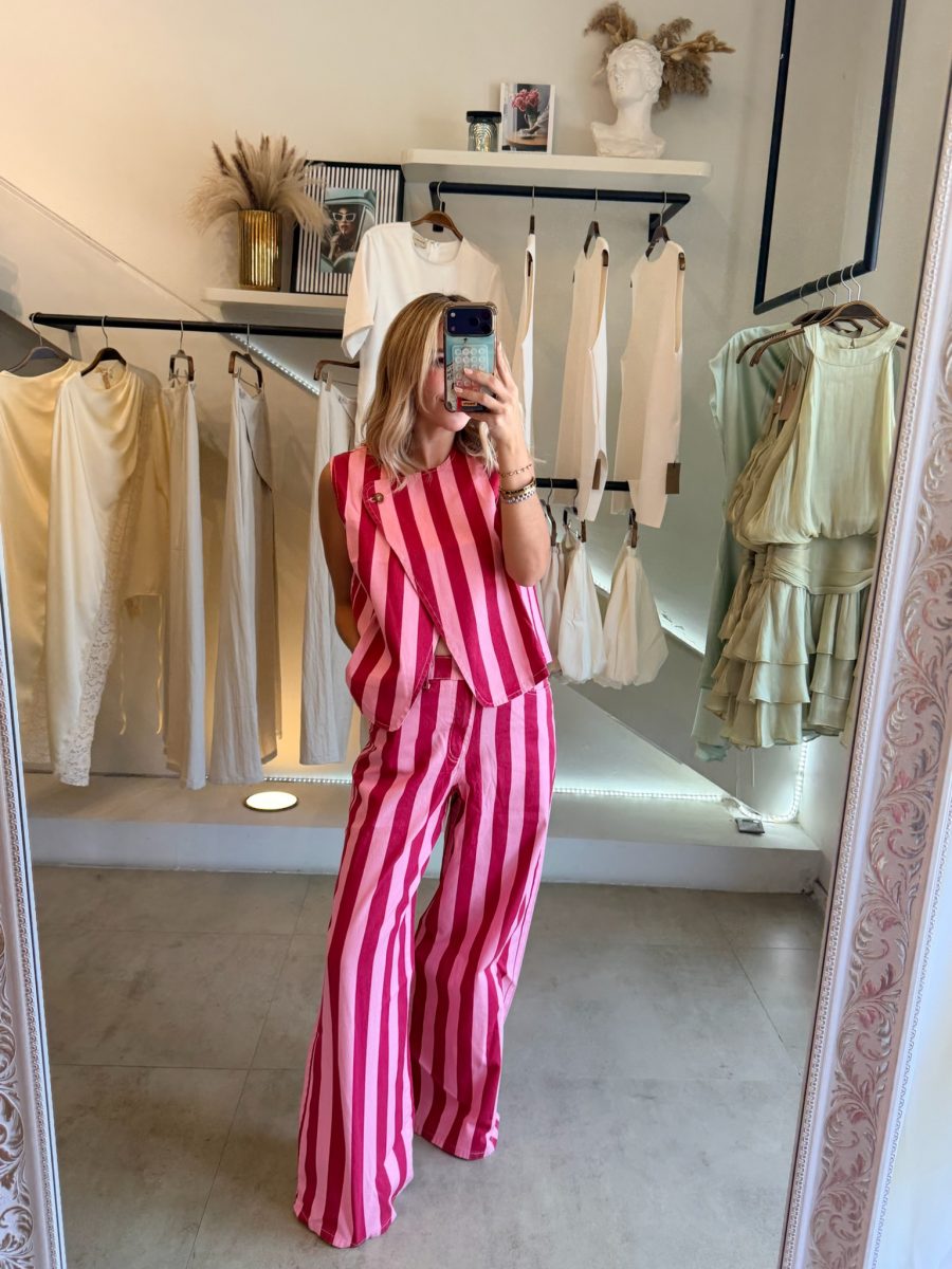 CONJUNTO PINK LINES RED