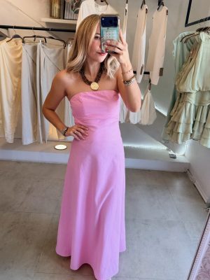 VESTIDO STRAPLESS PINK