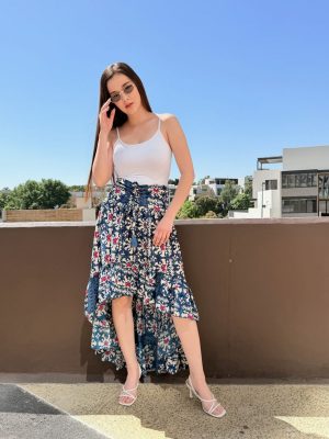 FALDA HINDU BLUE PINK