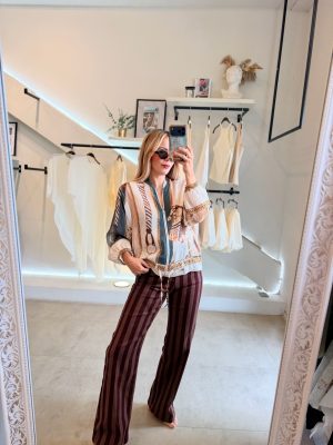 PANTALÓN LINES BURGUNDY BROWN
