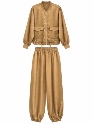 CONJUNTO BOMBER SATIN GOLD