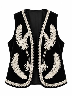 CHALECO BORDADO BLACK