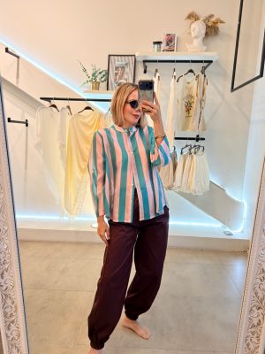 BLUSA LINES PINK AQUA