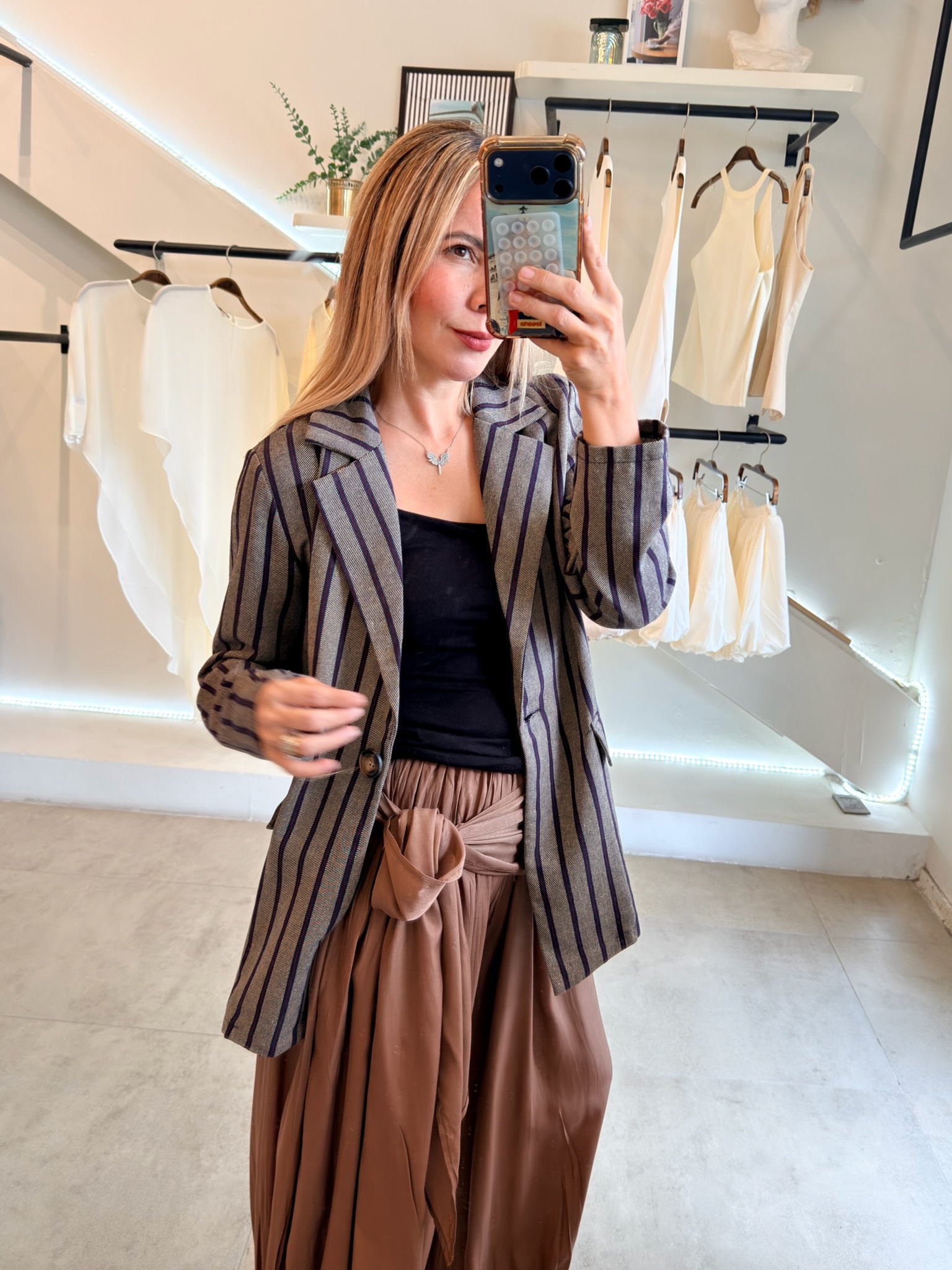 BLAZER BROWN LINES RED - Imagen 5