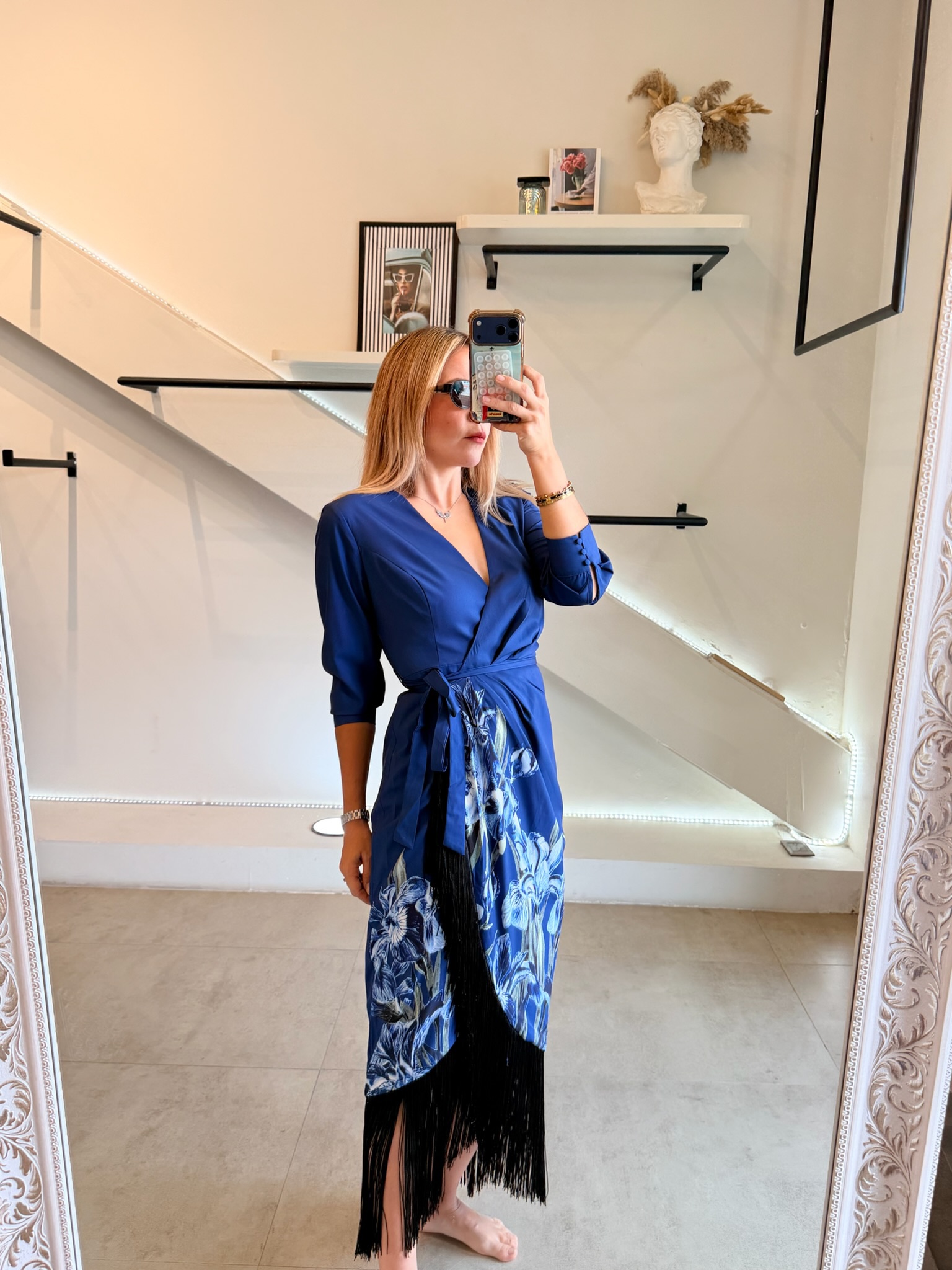 VESTIDO ESPAÑOL BLUE FLECOS