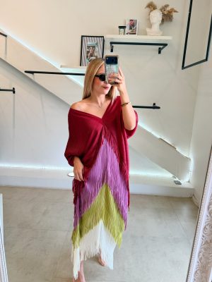 VESTIDO ESPAÑOL FLECOS PURPLE
