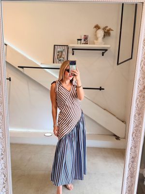 VESTIDO LINES BLUE GREEN