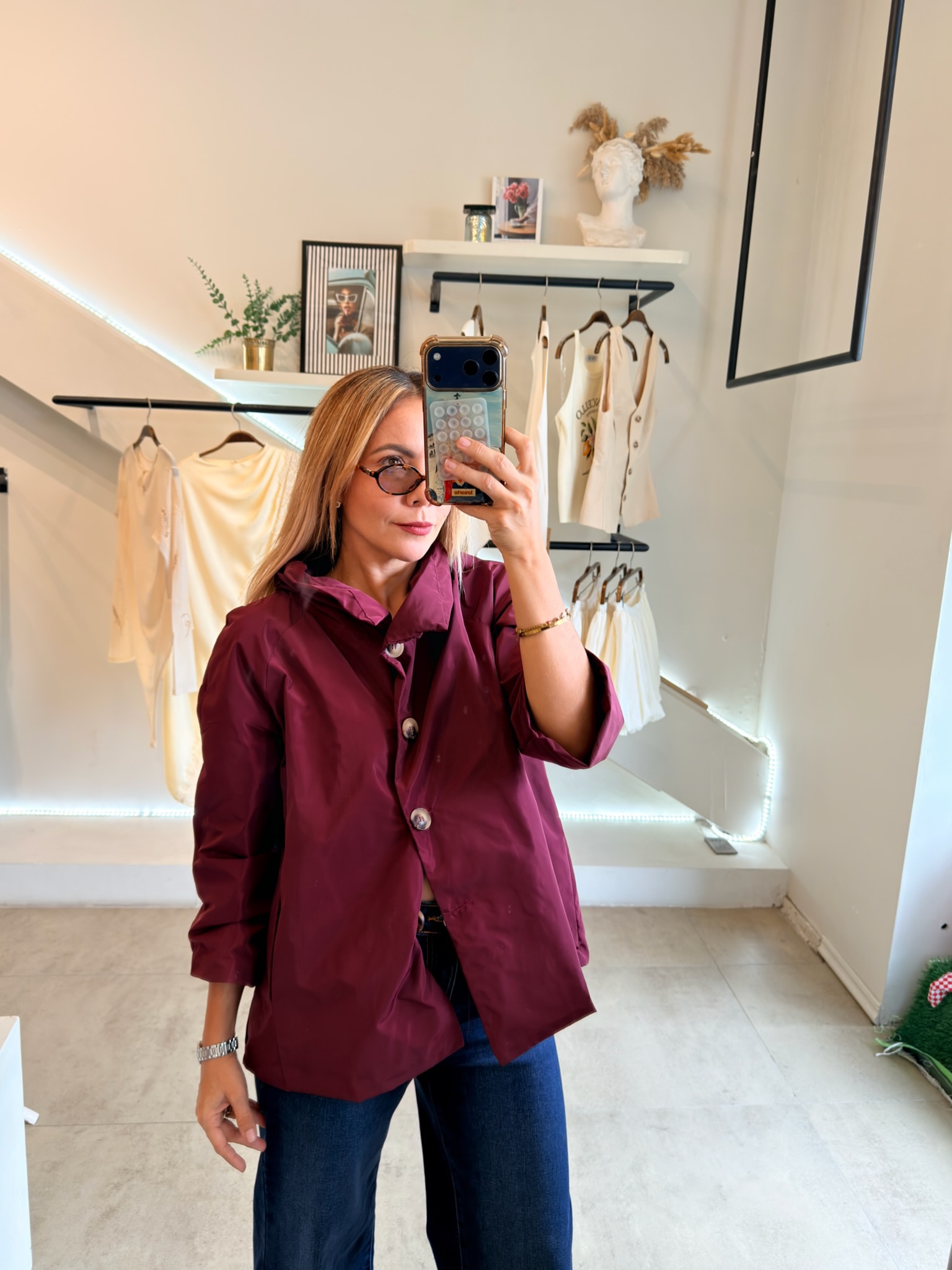 BOMBER JACKET BURGUNDY - Imagen 5