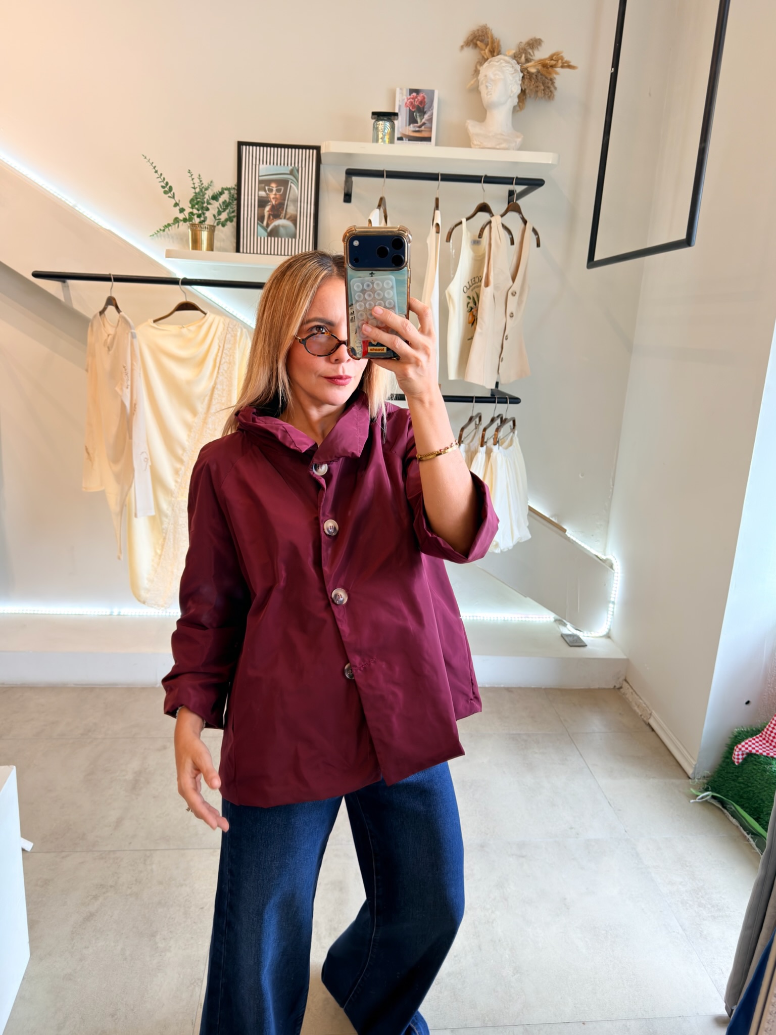 BOMBER JACKET BURGUNDY - Imagen 7