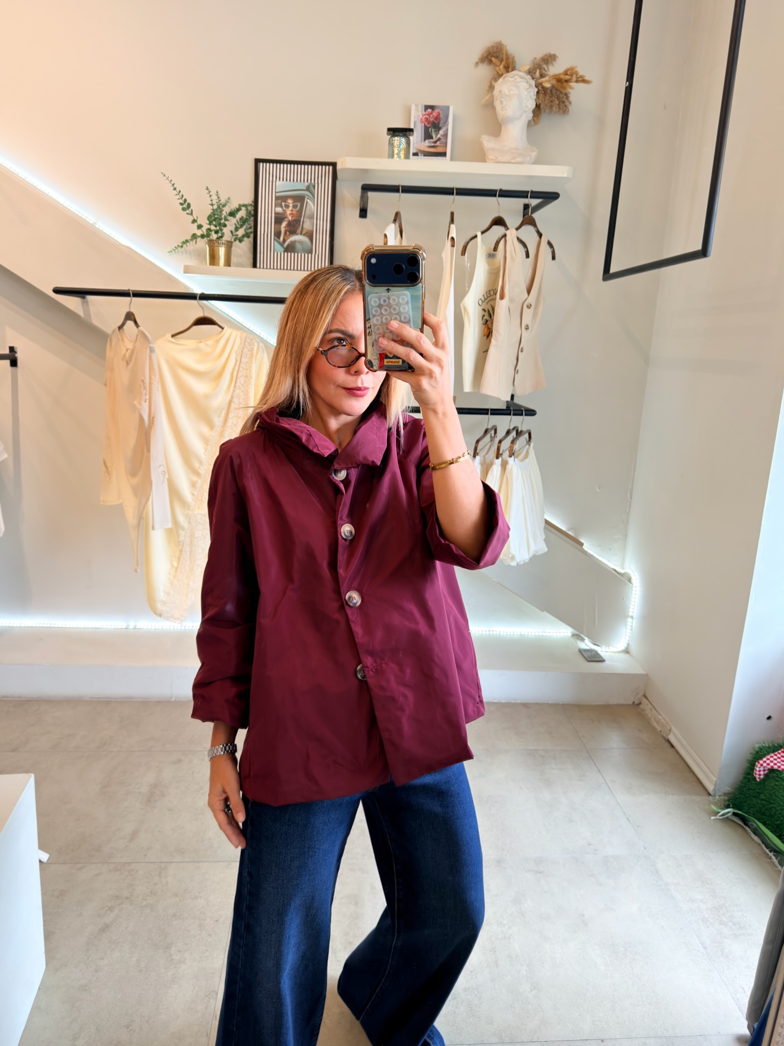 BOMBER JACKET BURGUNDY - Imagen 4
