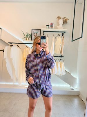 CONJUNTO JACKET CUADROS BLUE