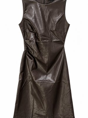 VESTIDO CORTO PIEL BROWN