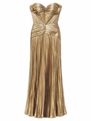 VESTIDO STRAPLESS GOLD